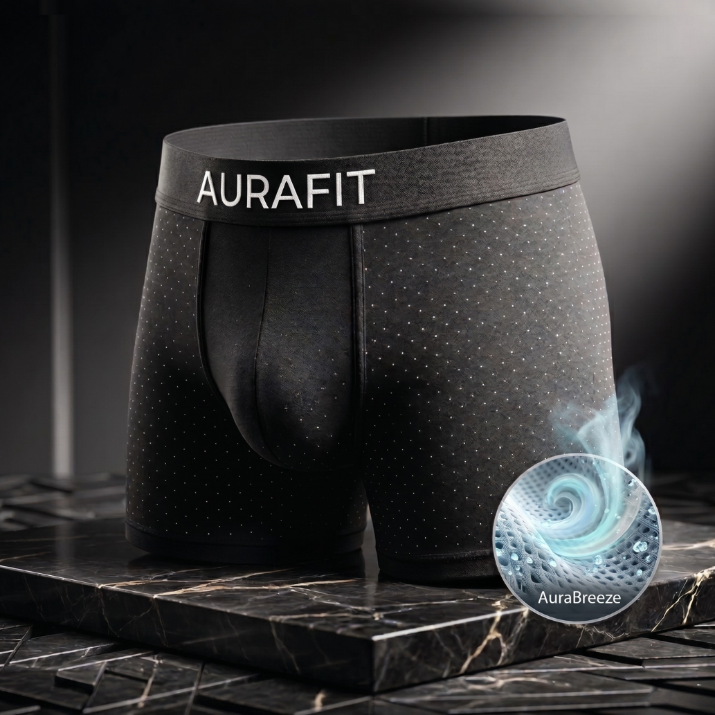AuraBreeze - בוקסרים לקרירות, נוחות ותחושה מאווררת לכל היום.